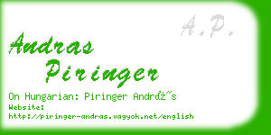 andras piringer business card